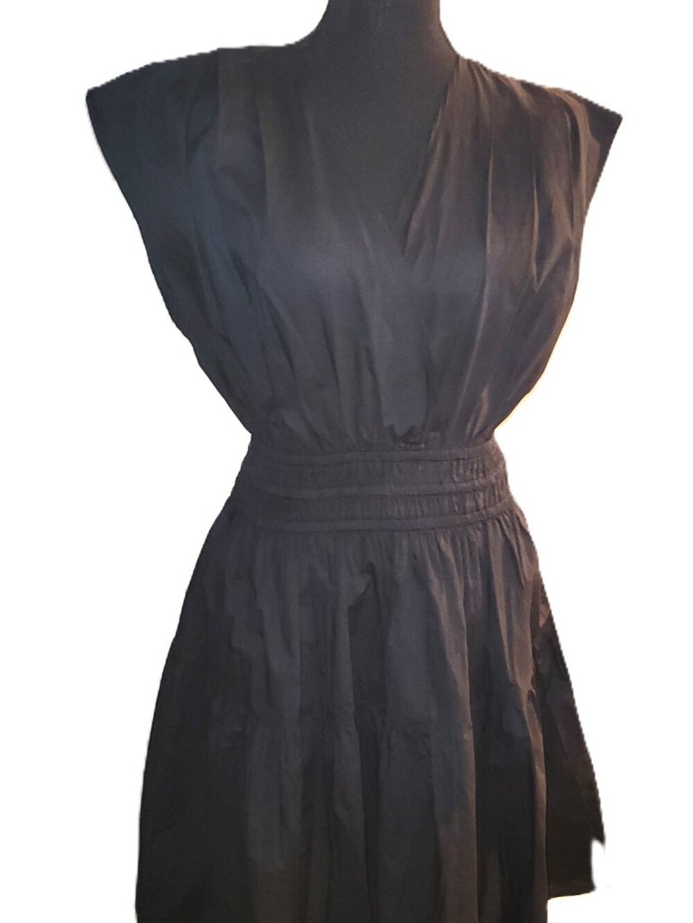 NWT! H&M Black V-Neck Tiered Skirt Dress - XS